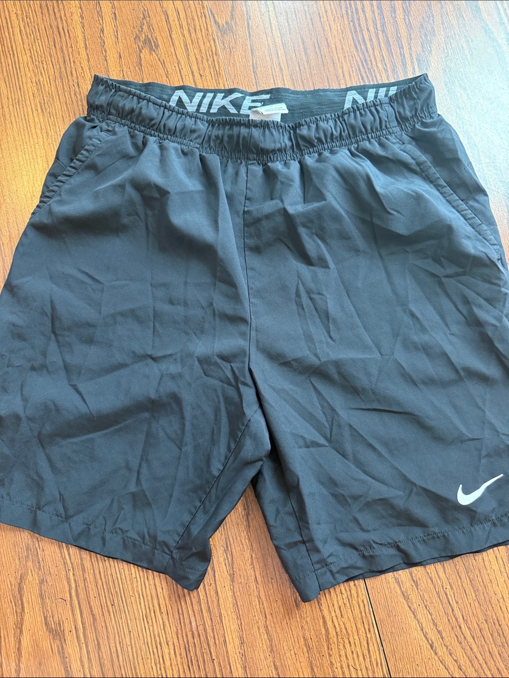 Nike Men's Black Athletic Performance Shorts with Swoosh (Linerless)